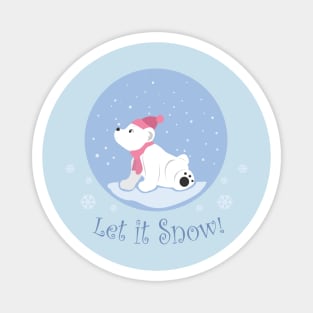 Let it Snow (Polar Bear) Magnet